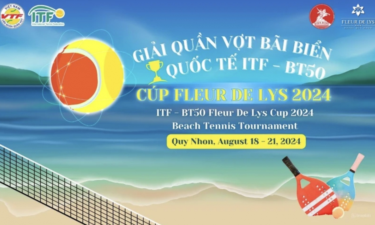 First-ever international beach tennis tournament held in Binh Dinh